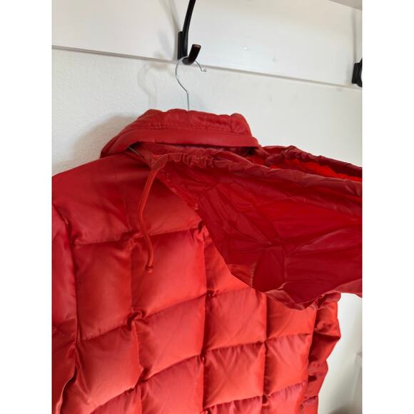 Vintage Y2K Lucky Brand Down Puffer Jacket Orange Red Size Large Coat - Picture 6 of 11